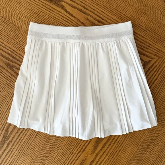 NIKE Court Advantage Dri-Fit Pleated Tennis Skirt - White - Picture 5 of 8